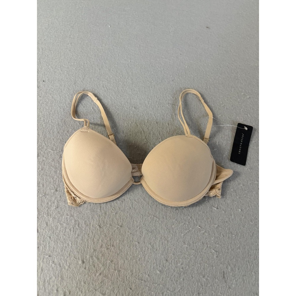 Josie Natori Bra Womens 32B Cafe Padded Underwire Lace T-Shirt Style 132035‎